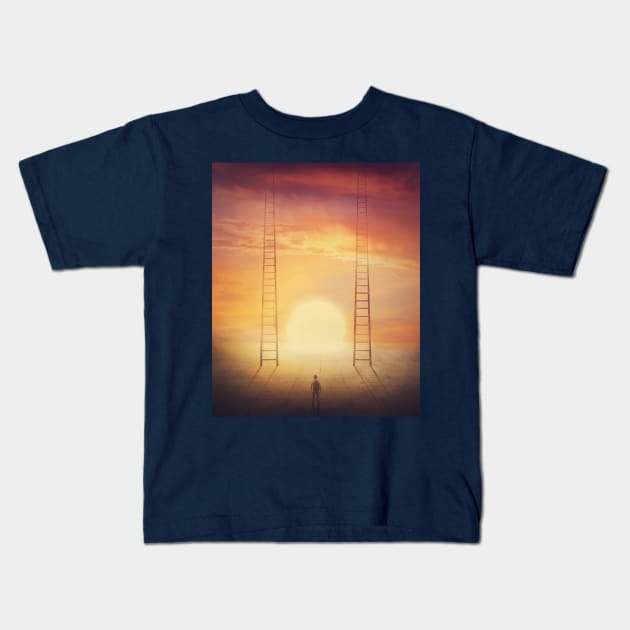 choose the ladder to paradise Kids T-Shirt by psychoshadow